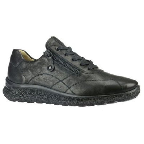 Hartjes letvgtssko med ekstra vidde, udtagelige sler, Rap - sort