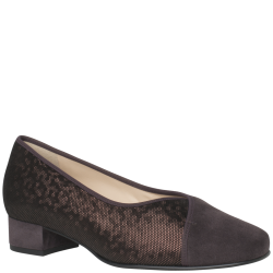 Hassia damepump med ekstra vidde - bordeaux