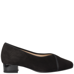 Hassia damepump med ekstra vidde - 2433, sort ruskind