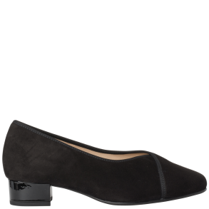 Hassia damepump med ekstra vidde - 2433, sort ruskind