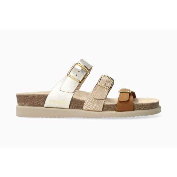Mephisto damesandal med anatomisk opbygget sl, Hyazinta- camel/guld