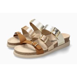 Mephisto damesandal med anatomisk opbygget sl, Hyazinta- camel/guld
