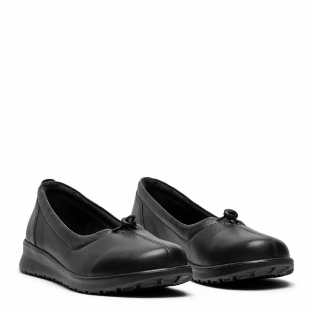 New Feet 261-46-110 ballerina med justeringsmulighed. Bred lest, velegnet til indl�g - sort