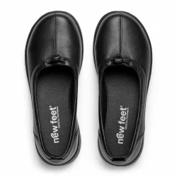 New Feet 261-46-110 ballerina med justeringsmulighed. Bred lest, velegnet til indl�g - sort