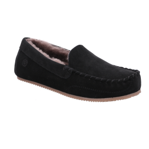 Rohde hjemmesko med lammefr og gummisl 7042 - sort