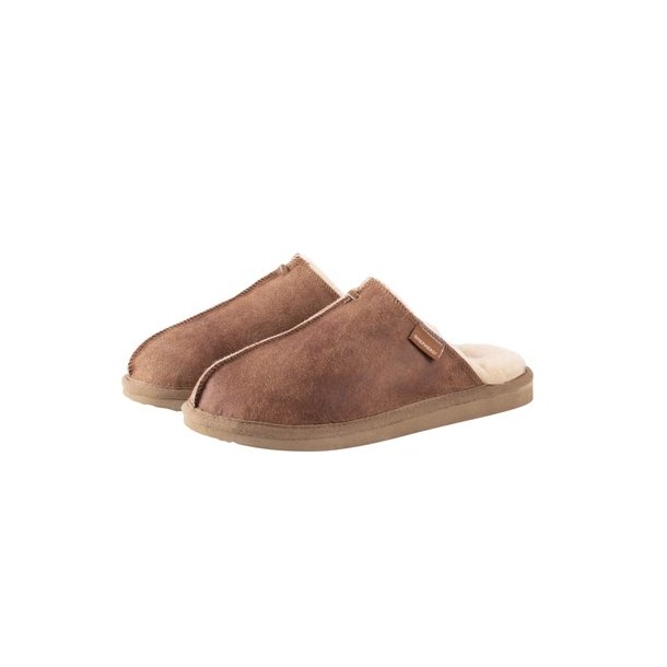 Shepherd herreslipper i lammeskind med for, Hugo - cognac