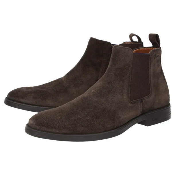 Sioux chelseaboot med l�kre bl�de s�ler, velegnet til indl�g, Foriolo 12411, brun