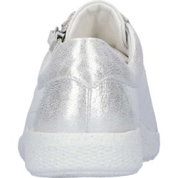 Waldlufer damesko i skind med ekstra vidde og velegnet til indlg K-Ira - Hvid med slv